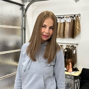 New never used,Lace top wig 100% human hair ( European hair)Jewish wig